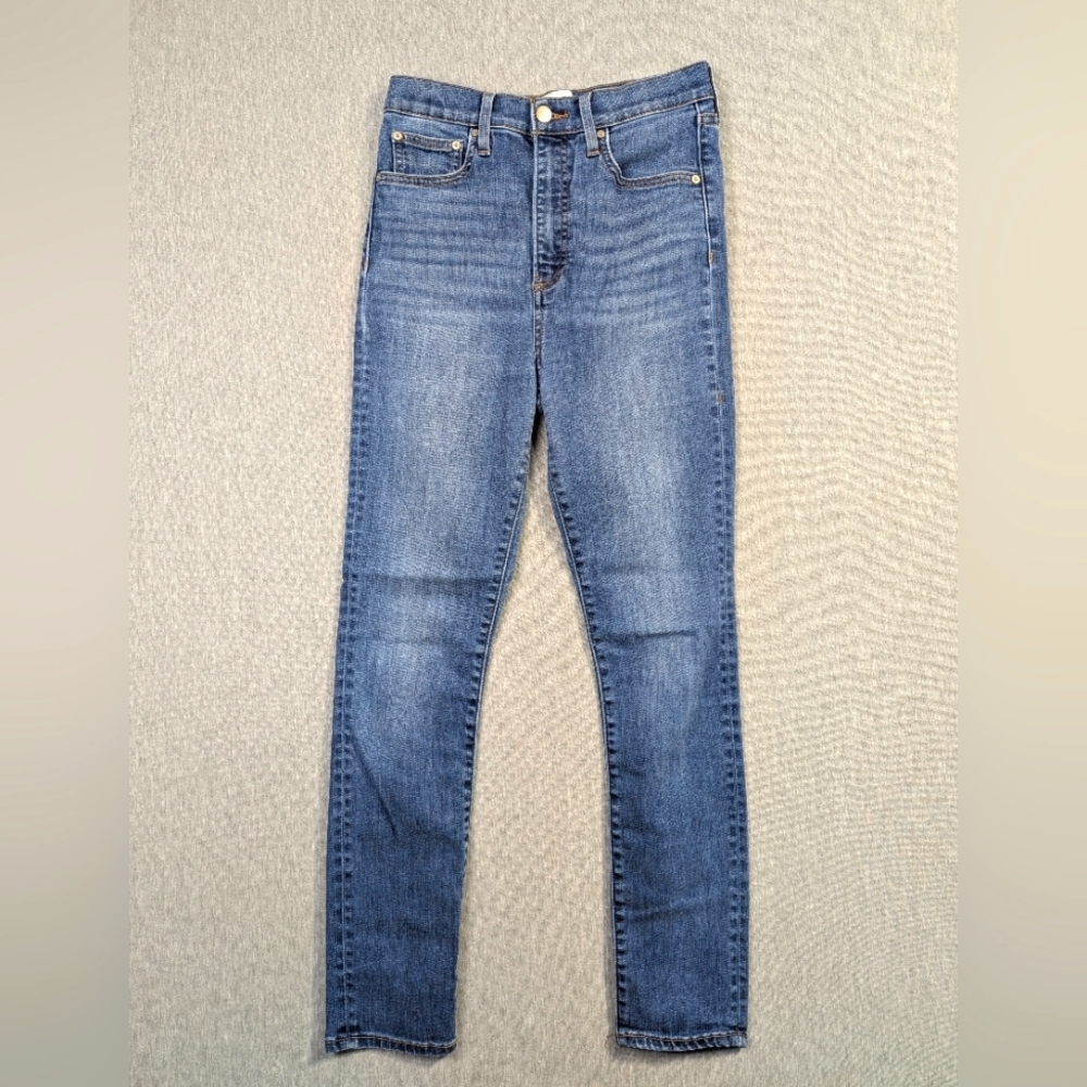 Denim Forum High Rise Jeans Women's 27 Medium Wash Blue Skinny Leg